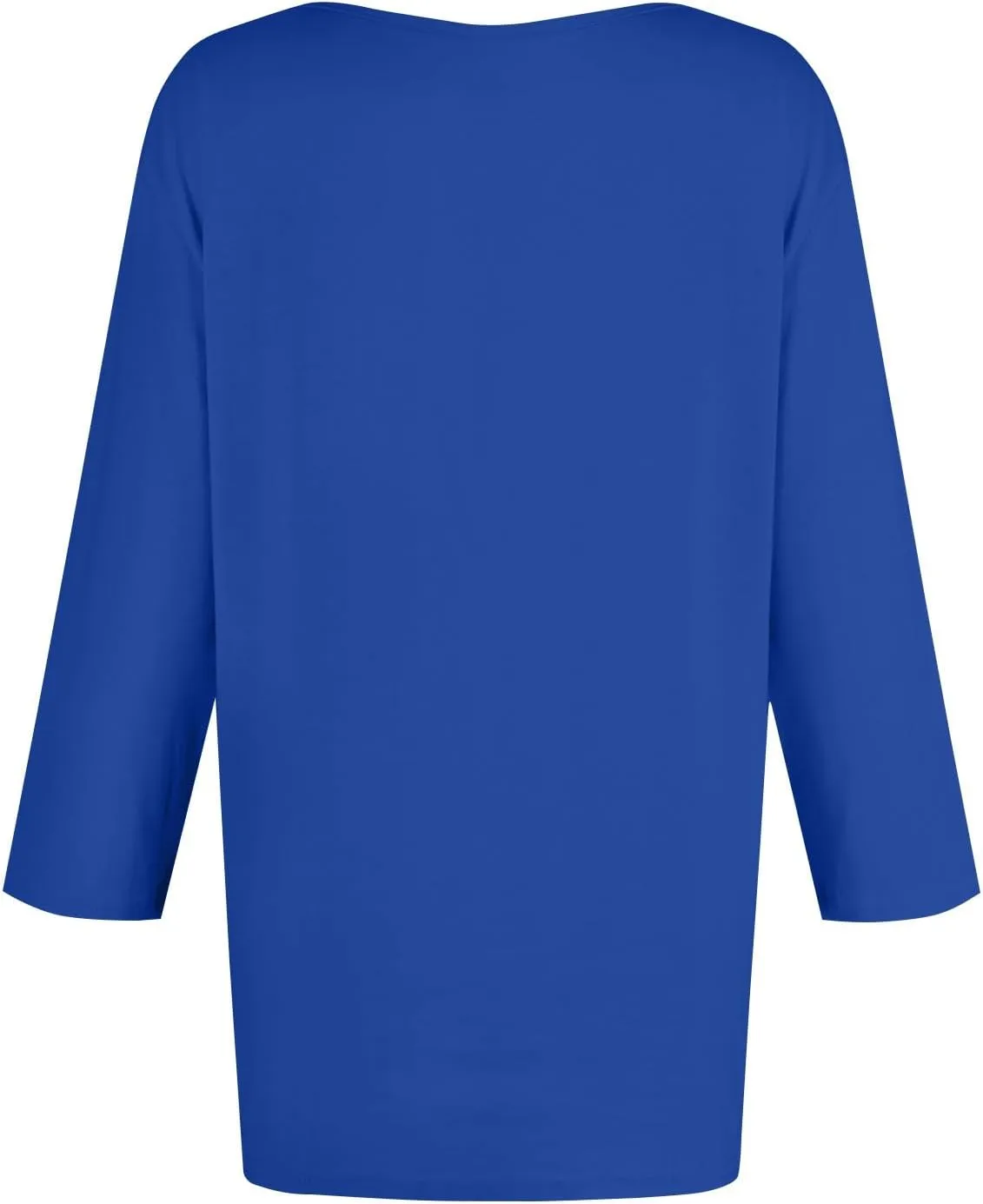 3/4 Length Sleeve Womens Tops Casual Loose Fit Crewneck T Shirts Cute Solid Three Quarter Length Tunic Tops