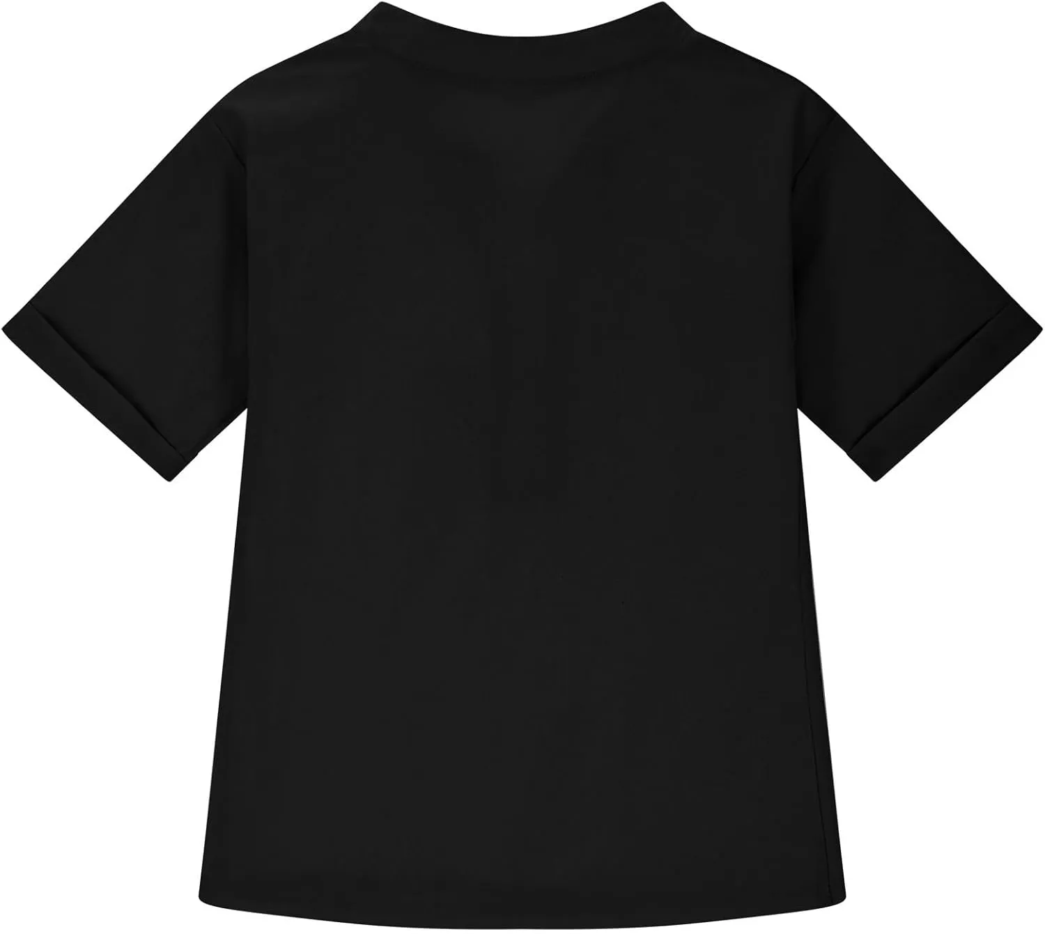 5-15T Baby Girls Linen Shirts Fashion Solid Color Short Sleeves V-Neck T-Shirts Soft Comfy Summer Blouse Tops