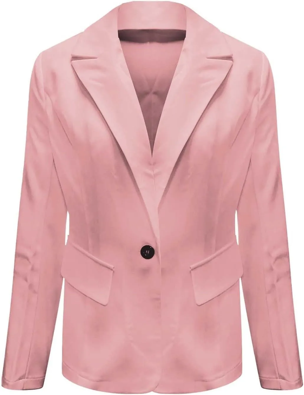 Blazers for Women Business Casual Blazers Open Front Long Sleeve Work Office Jackets Solid Button Lapel Blazer Suit