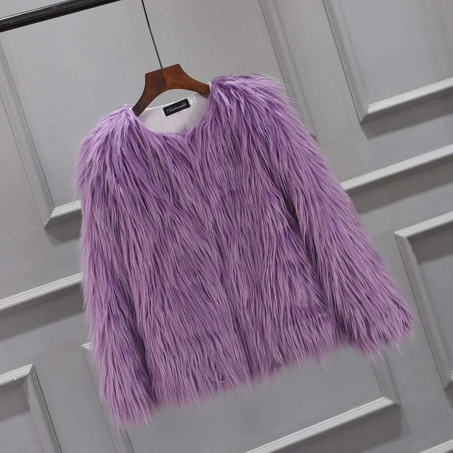 Girls Faux-Fu Jacket Coat Toddler Baby Kids Autumn Winter Thicken Warm Fashion Cool Fuzzy Outwear