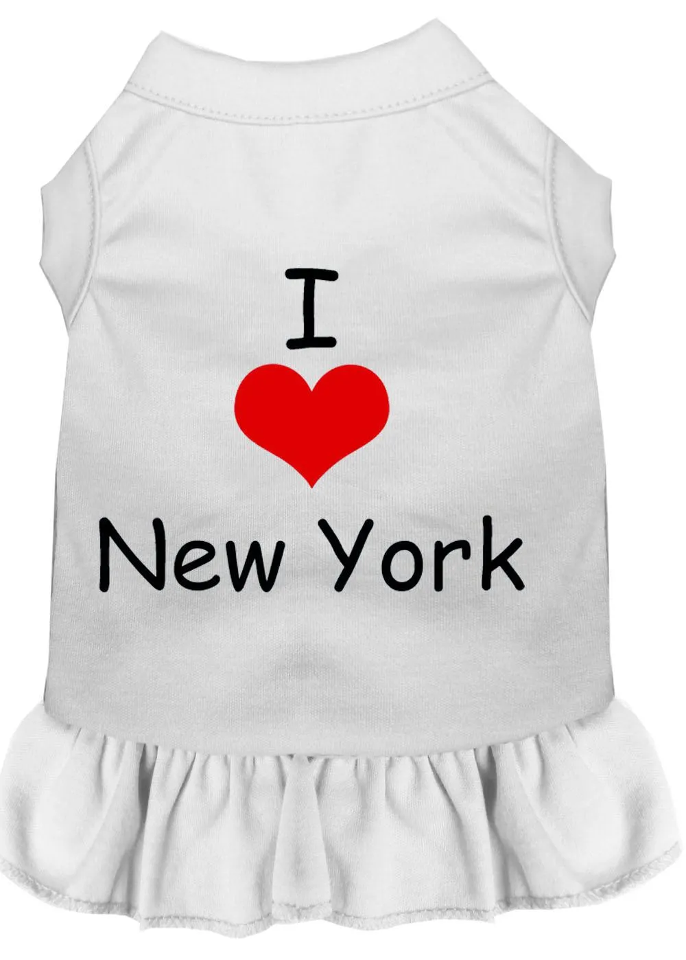 I Heart New York Screen Print Dress White Sm (10)