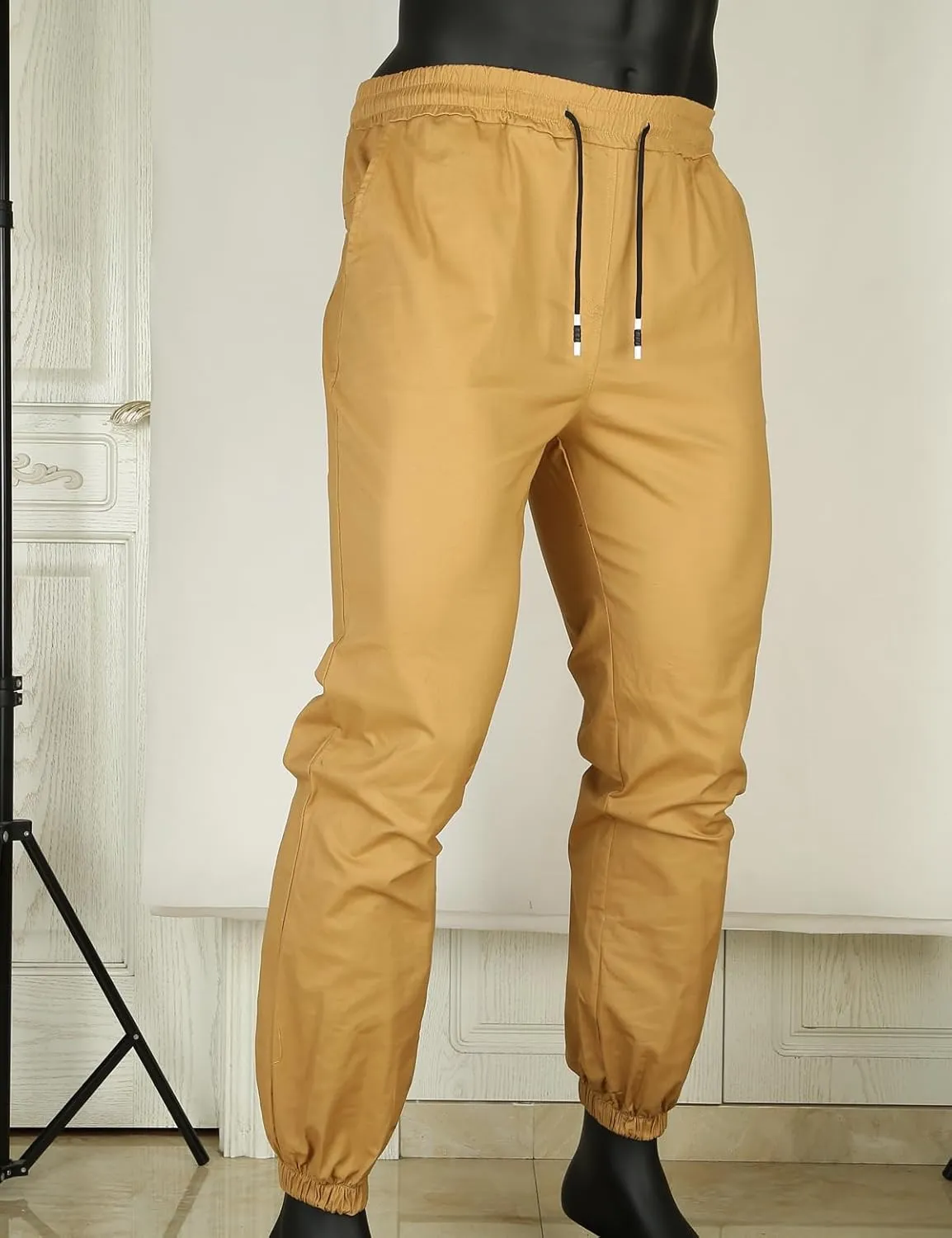 Men Joggers Chino Cargo Pants Hiking Outdoor Recreation Pants Twill Fitness Track Jogging Pants Casual Cotton Pants