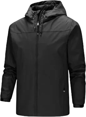 Men's Waterproof Jackets Windproof Lightweight Softshell Mountain Sport Jacket For Men Hooded Windbreaker Raincoat