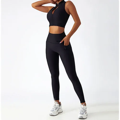 Misha Sleeveless Zip Up 2.0 - Black
