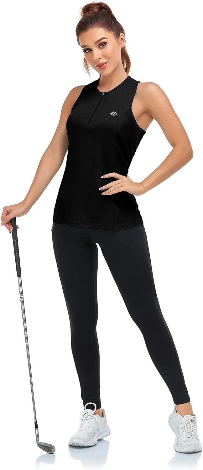 MoFiz Womens Golf Polo Shirts V Neck Athletic Tops Short Sleeve Activewear T-Shirts