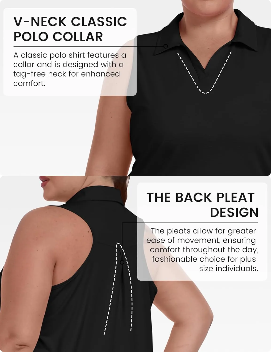 MoFiz Women's Plus Size Golf Polo Shirts Loose Fit Short Sleeve V-Neck Tennis Workouts Tops, XL-5XL