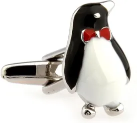 MRCUFF Penguin Formal Pair Cufflinks in a Presentation Gift Box & Polishing Cloth