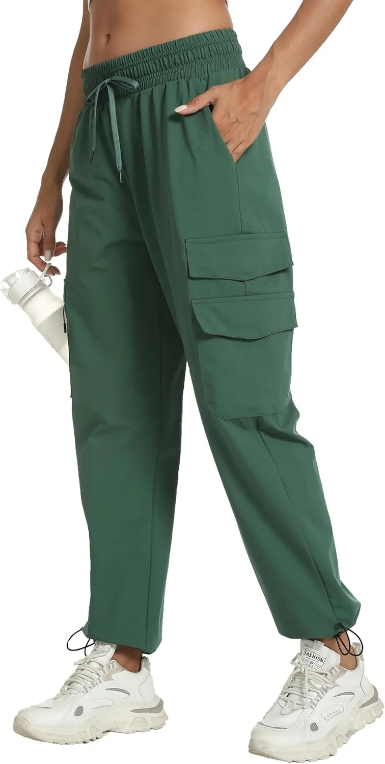 Quick Dry Women's Cargo Pants with Pockets Lightweight Hiking Joggers for Workout Athletic Casual Outdoor Camping