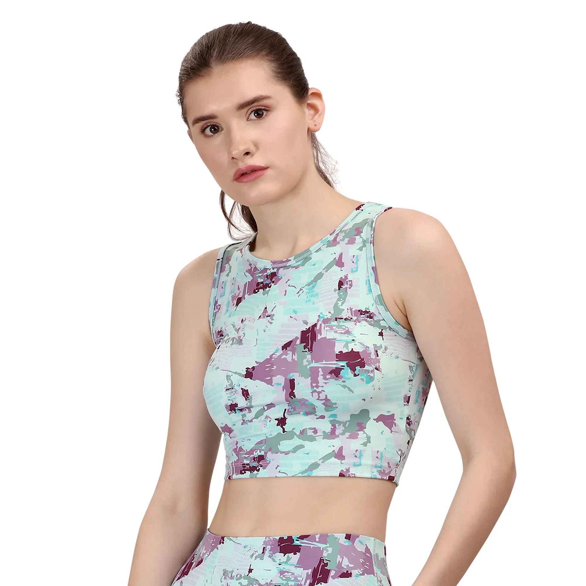 Sleeveless Activewear Crop Top-AT-6