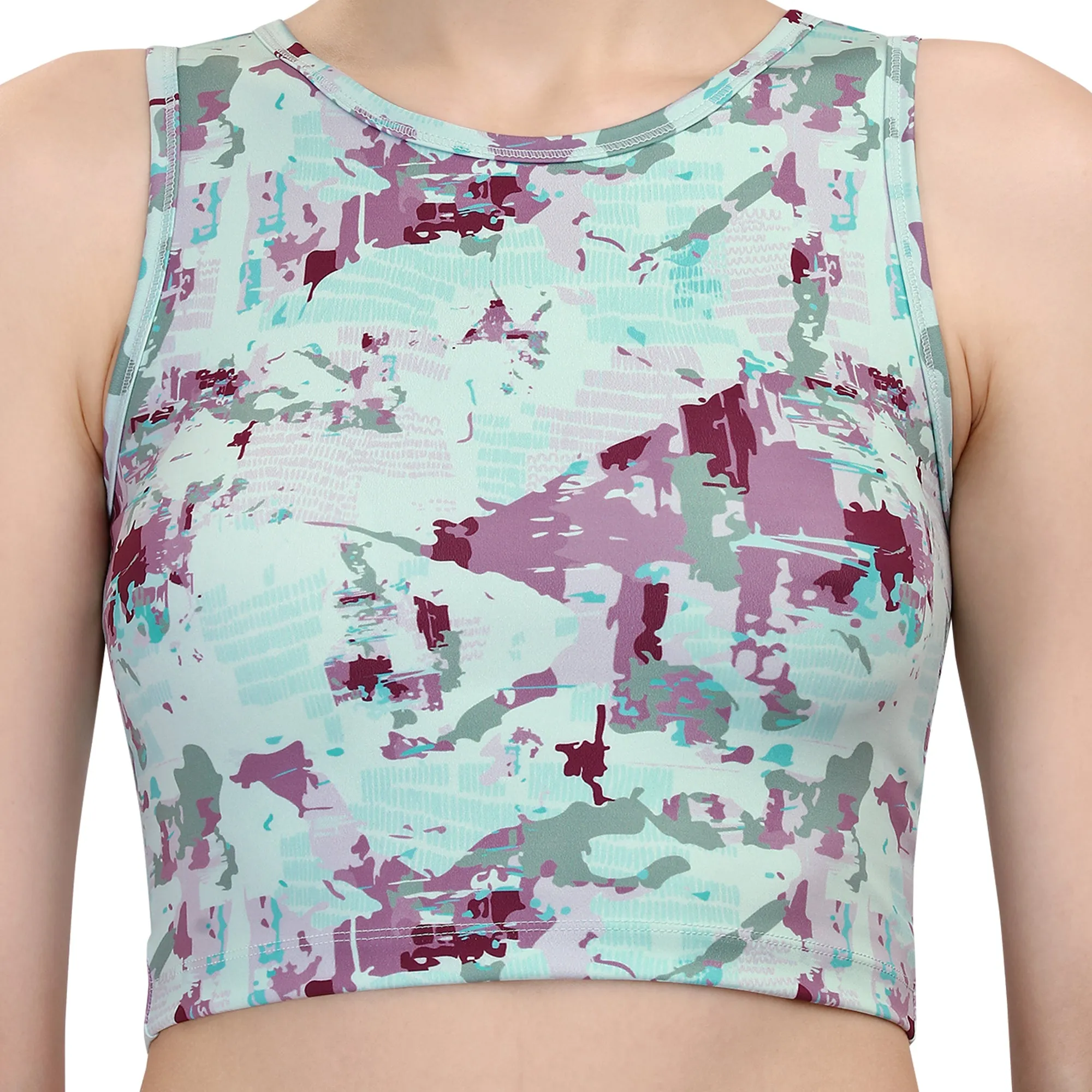 Sleeveless Activewear Crop Top-AT-6