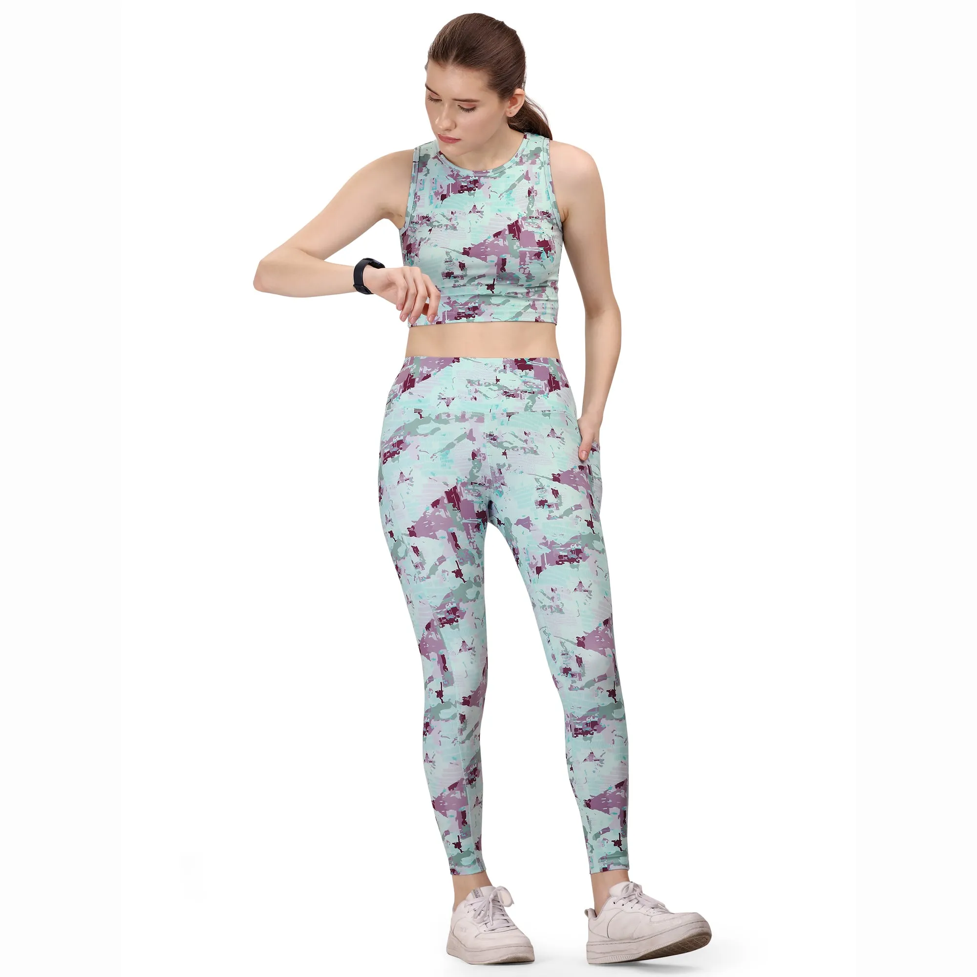 Sleeveless Activewear Crop Top-AT-6