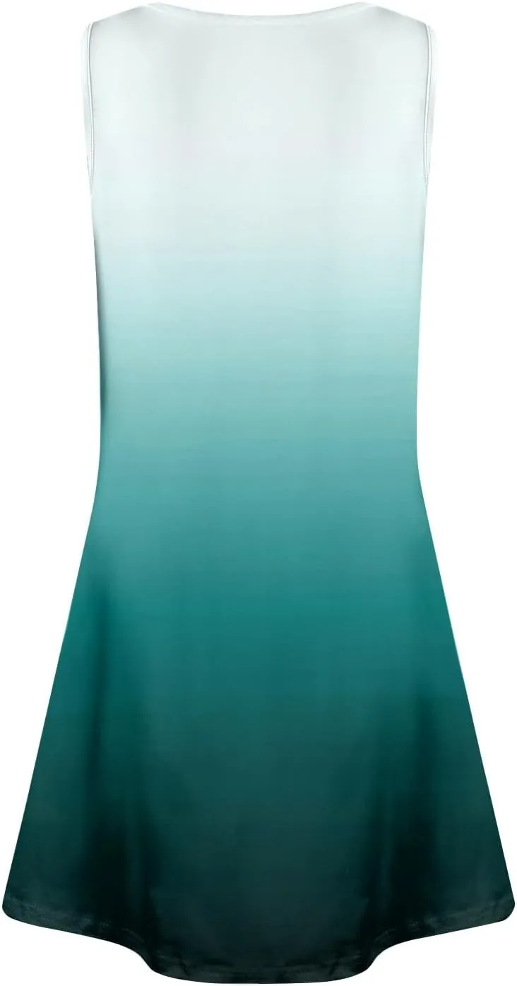 Summer Dresses for Women 2025 Beach Vacation Spring Clothes Sleeveless V Neck Loose Sundresses