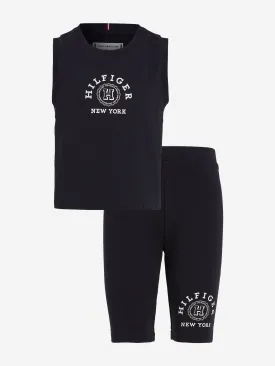 Tommy Hilfiger Girls Varsity Shorts Set in Navy