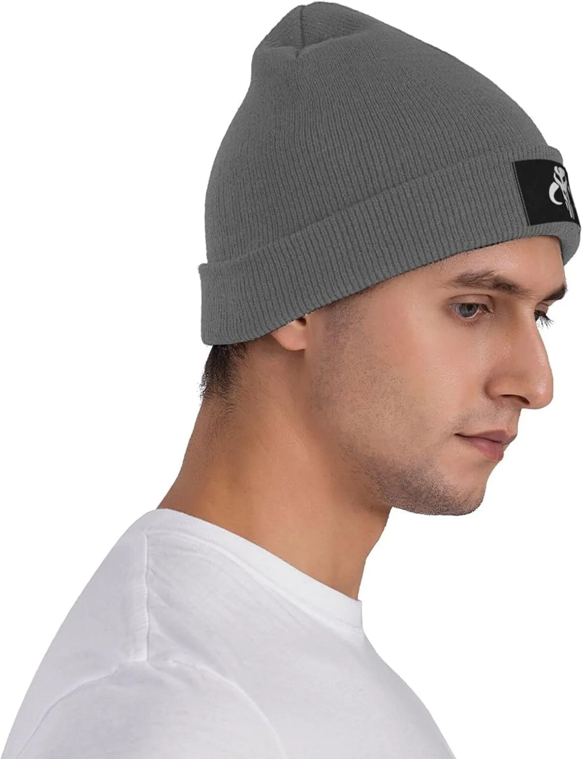 Transparent_Mythosaur Skull Mandalorian Knitted Hat Woolen Hat Warm Fashion Outdoors Knit Cap Unisex